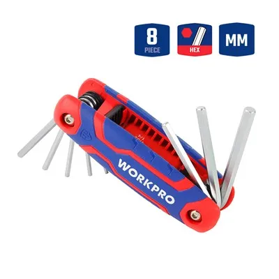 ALLWEDD HEX PLWYO METRIG 8PC